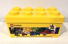 LEGO CLASSIC MEDIUM CREATIVE BRICK BOX 10696 EMPTY YELLOW STORAGE CONTAINER 2015