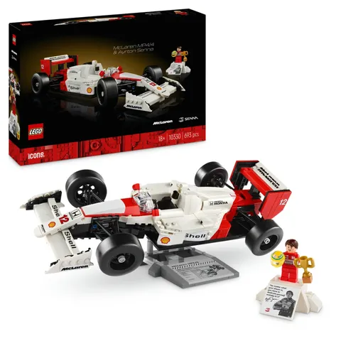 New Lego Icons McLaren MP4/4 & Ayrton Senna 10330 F1 Car Set Sealed 693 Pcs