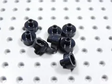 LEGO Lot of 8 Black 1x1 Round Plates w/ Pin BF