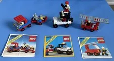 Lego lot 6621 Fire 6654 Motorcycle Transport 6659 Tv Camera Crew original owner