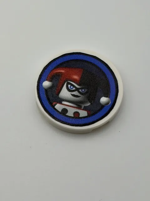 Batman Video Game Harley Quinn Character Icon - Printed On Real A 3x3 LEGO Brick