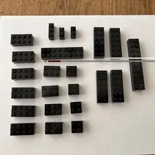 LEGO Lot Of VTG BLACK pieces (23)