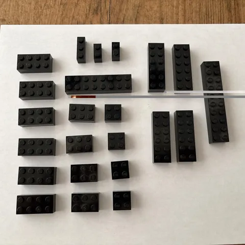 LEGO Lot Of VTG BLACK pieces (23)