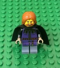 Lego Medieval Castle Tax Collector Mini Figure With Black Cape