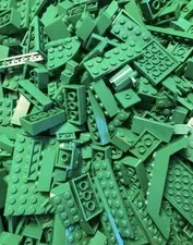 LEGO x400 Pieces Forest Green Bricks And Plates Pieces