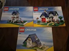Lego 5891 Creator Instruction Manual Only 3 Book  legos Apple Treehouse