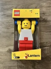 New Lego Torch 7.5” Large Minifigure LED 2009 Lantern White Yellow Weightlifter