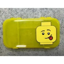 2011 Lego Minifigure Yellow Plastic Storage Case - Nice Condition! Fast Ship!