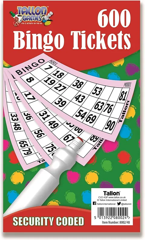 Just Stationery 600 Bingo Tickets