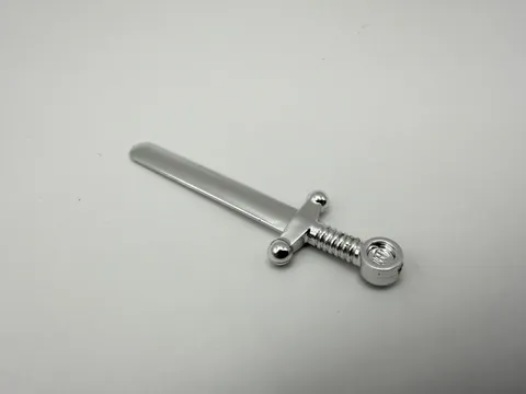 LEGO VINTAGE MINIFIG ACCESSORY Part 59 - Great Sword, Chrome -1pc
