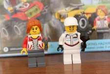 Lego PORSCHE 911 RSR TECHNICIAN + LEGO CITY MINIFIG LOT Minifigures + Wrench