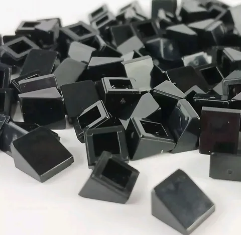 100 Pieces LEGO® Smooth Black Slope 30 degree 1x1x2/3  Cheese Slope 54200