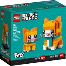 LEGO 40480 BrickHeadz Pets Series Ginger Tabby And Kitten Cat Brand New Sealed