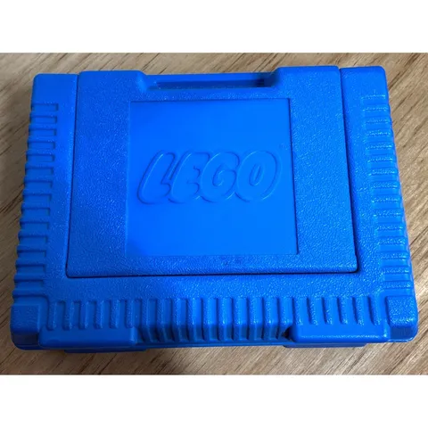 Vintage 1984 LEGO Blue Hard Shell Carrying Case Storage Box Made in USA Retro