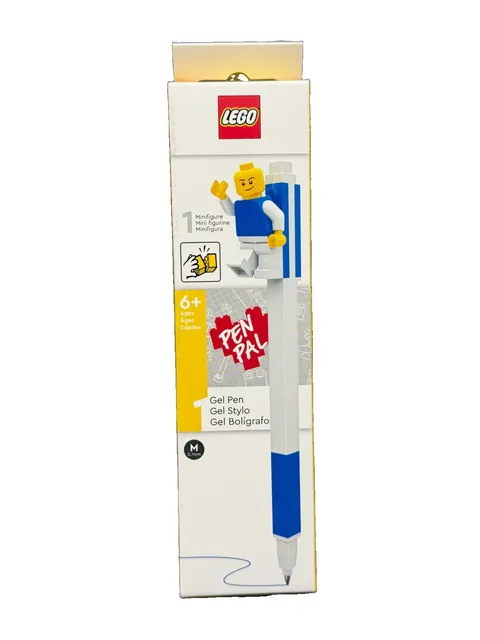Lego Stationery Pen Pal BLUE Gel Pen M 0.7mm and Classic Minifigure - BNIB