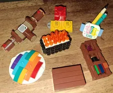 H-1 Lego Lot 7 Partial Builds Creator Bricks Pencil Holder Crate