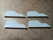 LEGO BULK LOT 4 WHITE TAIL 8X1 STEPPED FIN #23930 STAR WARS