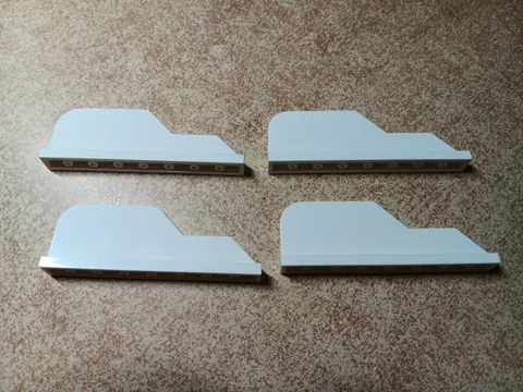 LEGO BULK LOT 4 WHITE TAIL 8X1 STEPPED FIN #23930 STAR WARS