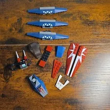 LEGO Star Wars 7751 Ahsoka's Starfighter Incomplete Replacement Parts Printed...
