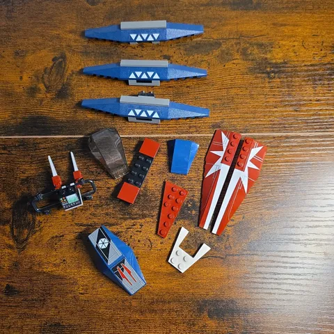 LEGO Star Wars 7751 Ahsoka's Starfighter Incomplete Replacement Parts Printed...