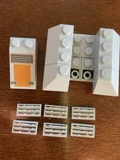 Vintage LEGO Star Wars Pieces Gray 3069 1x2 Computer Pattern 30363 Frosted Slope