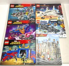 LEGO LOT OF 6 MARVEL SUPER HEROES MANUALS 76057,76081,76088,76130,76153 & 76108