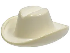 LEGO White Minifigure, Headgear Hat, Cowboy 3629 Used Genuine