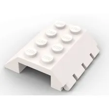 LEGO 5x White Slope 45 4 x 4 Double with Hinge inv.626