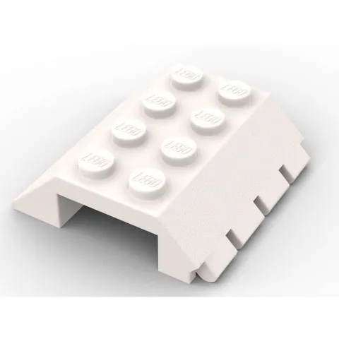 LEGO 5x White Slope 45 4 x 4 Double with Hinge inv.626