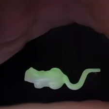 NEW Lego Minifig GLOW in The Dark RAT - Halloween White Mouse Animal Monster