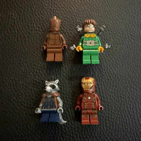 Lot Of 4 Marvel Lego Minifigures - Iron Man, Dr. Octopus,Guardians Of The Galaxy