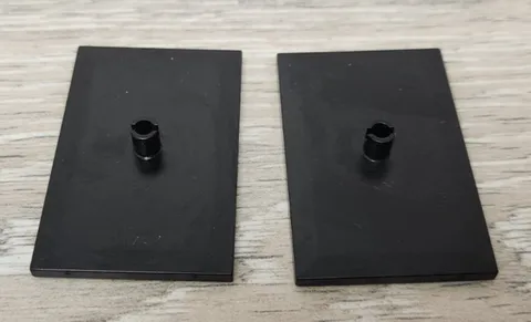 Lego 4092 Black Train Bogie Plate 6 x 4 Modified Tile With 7mm Pin Lot Of 2