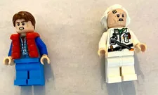 NEW LEGO MINIFIGURES -MARTY McFLY & DOC BROWN FROM SET 77256