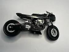 LEGO The Batman Batcycle Custom Built Motorcycle Model, Black/Gray/Silver