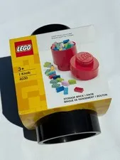 New! Genuine LEGO 1-Stud Round Storage Brick Black - Retired!
