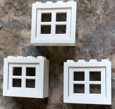 Lego Window Lot. White. 3 Total. Used