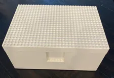 LEGO IKEA BYGGLEK White Storage Box & Lid Foundation 10 x 6.75 x 4.5”