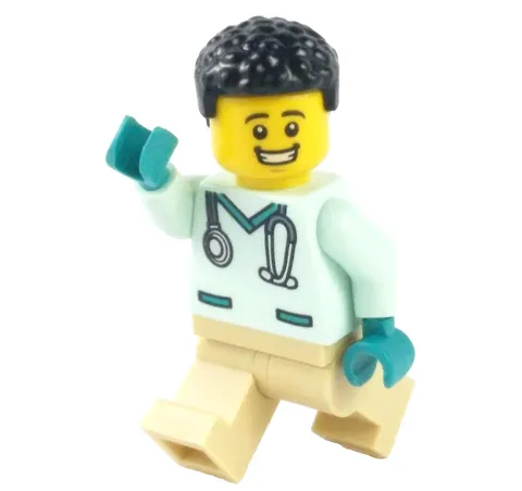 LEGO® CITY  Veterinarian Male Minifigure™ Light Aqua Scrubs Tan Legs cty1533