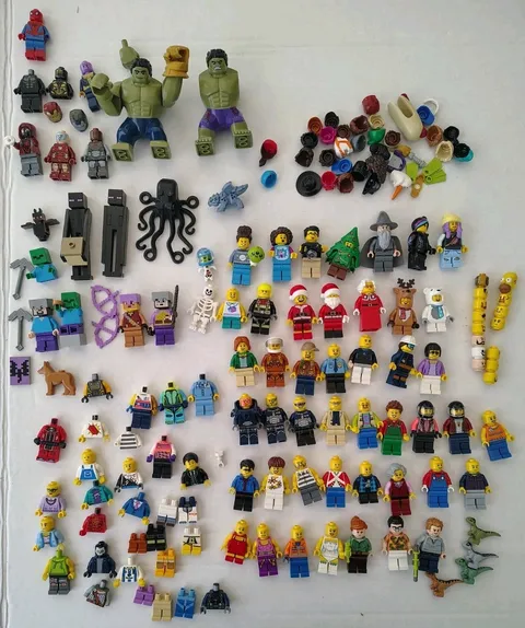 Lego Figures Lot City Marvel Jurassic Park Minecraft 