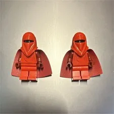 LEGO Star Wars Imperial Royal Guard Minifigures Lot of 2 Red Helmets Capes