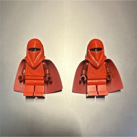 LEGO Star Wars Imperial Royal Guard Minifigures Lot of 2 Red Helmets Capes