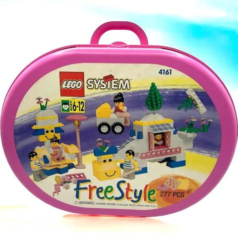 LEGO System Pink Carrying Case 4161 Free Style 1995 Vintage CASE ONLY