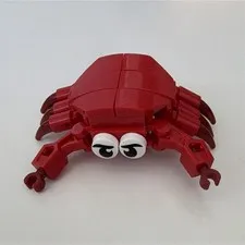 LEGO Red Crab Animal Figure Plastic Build Toy Figure