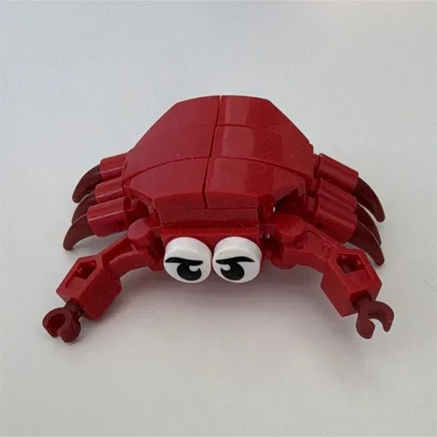 LEGO Red Crab Animal Figure Plastic Build Toy Figure