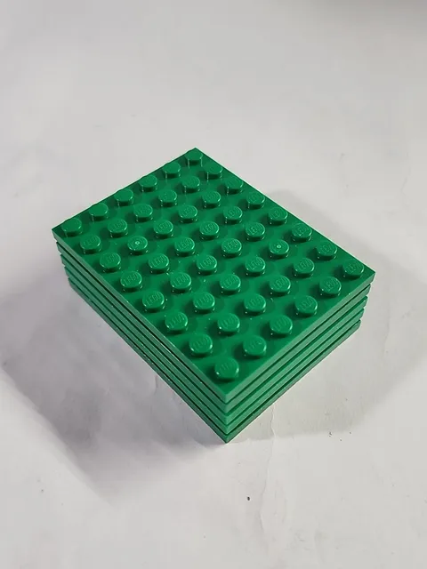 LEGO Parts ● Green Plate 6 x 8 ● # 3036 ● QTY 5