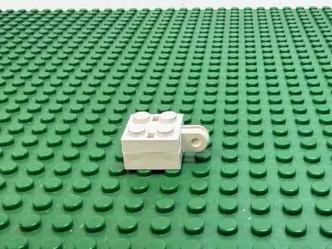 1986 LEGO White Arm Holder Brick 2x2 w/2 Rectangle Holes Arm 6750 #792c01 MINT!