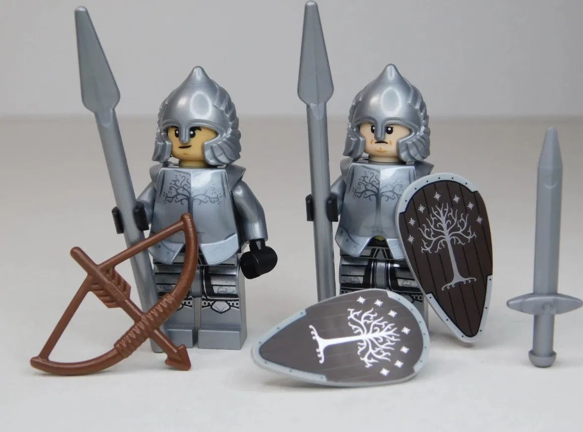 LEGO LOTR: Minas Tirith Lot of 2 Gondor Soldiers IN HAND! + Extras! - 11377 L👀K