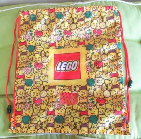Lego Minifigure Print Drawstring Bag Tote Storage Bag Backpack