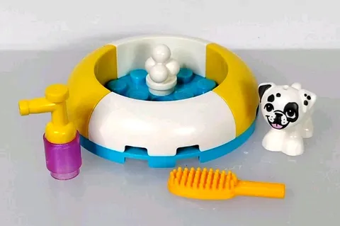 Lego Friends Dog Grooming Puppy Dog Bath Brush Spray Bottle Brick Parts