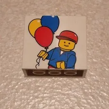 THE LEGO STORE White 2x4x3 Minifigure Balloons Promotional Brick VERY RARE !